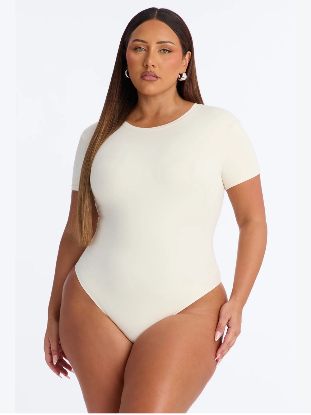 Yitty Women White Bodysuit 2X New